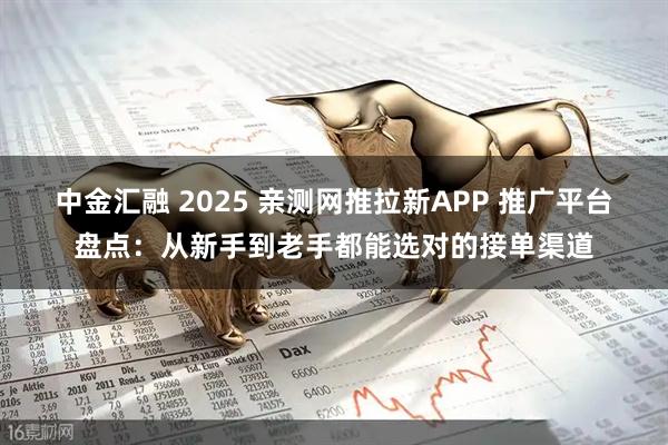 中金汇融 2025 亲测网推拉新APP 推广平台盘点：从新手到老手都能选对的接单渠道